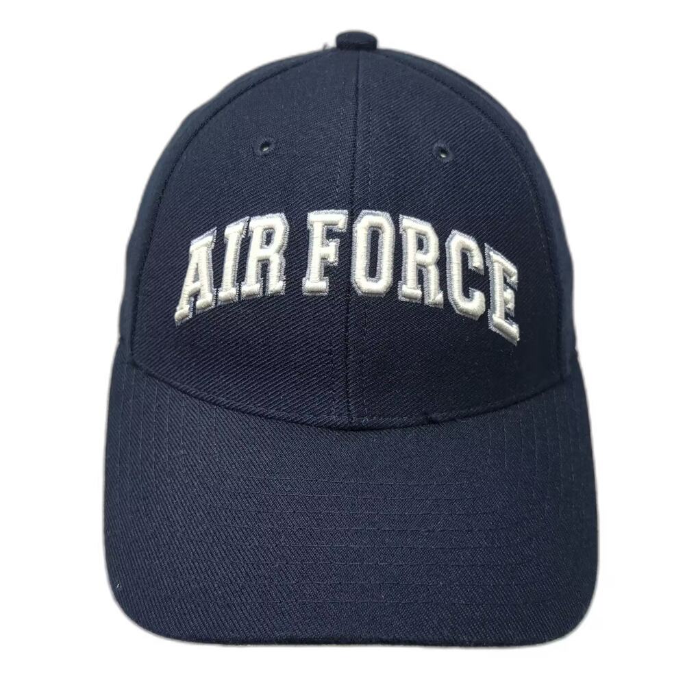 Legacy Athletic Baseball Cap Blue White OS Air Force Hat Strapback Embroidered